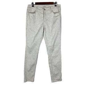 Ann Taylor Loft Paisley Pattern Modern Skinny Jeans